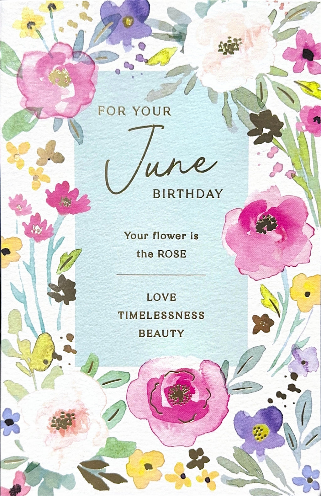 JUNE MONTHLY BIRTHDAY CARD