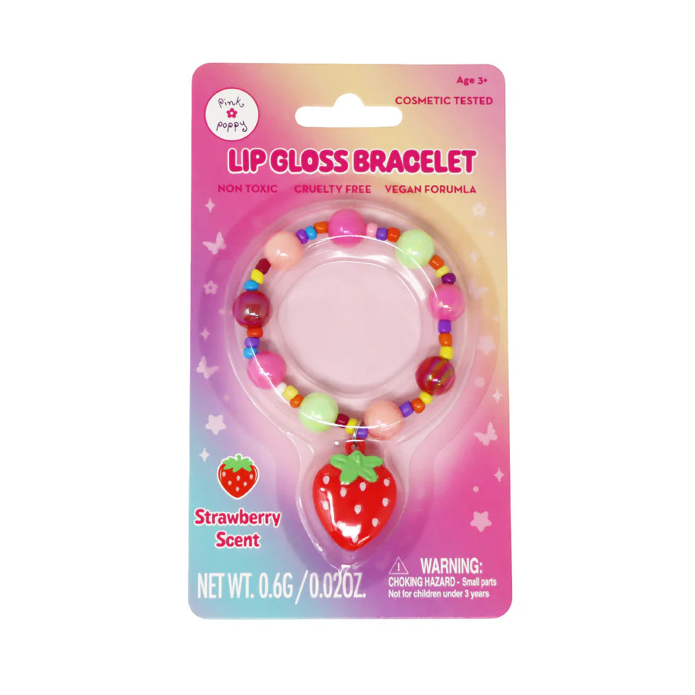 PINK POPPY - LIP GLOSS BRACELET STRAWBERRY
