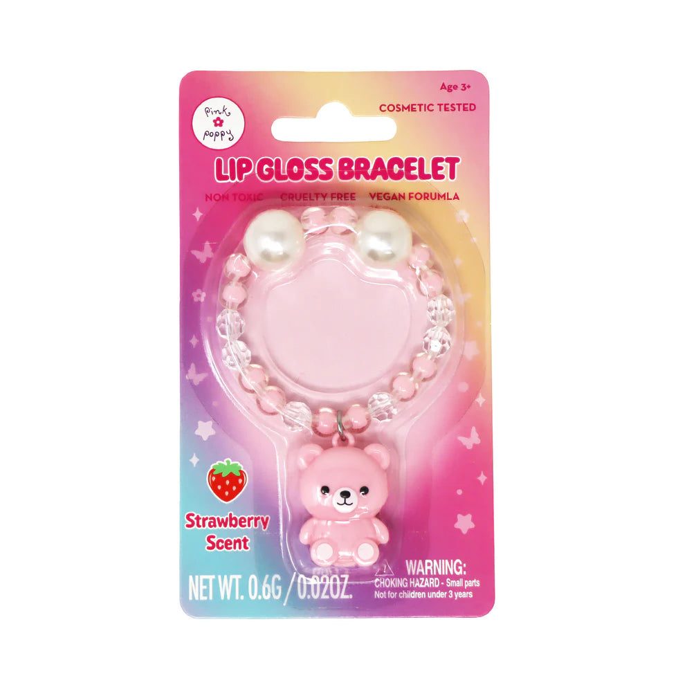 PINK POPPY - LIP GLOSS BRACELET BEAR