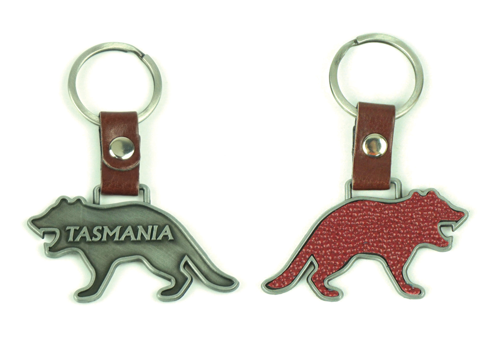 METAL KEYRING 2 SIDED TASMANIAN DEVIL