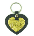 METAL KEYRING HEART SHAPE PU TASMANIAN TOWNS