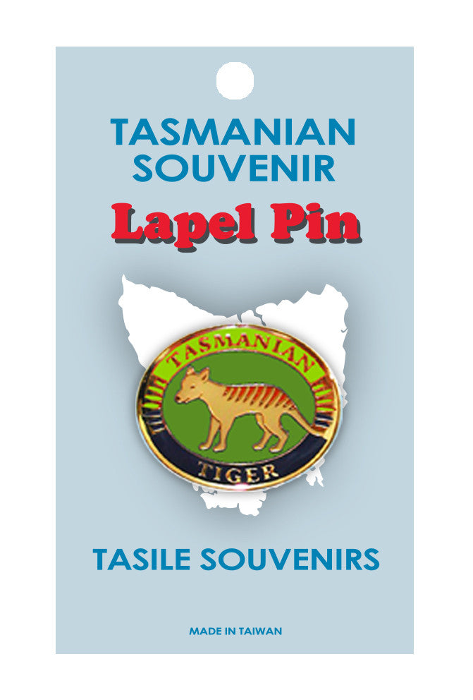 LAPEL BADGE TIGER IN OVAL