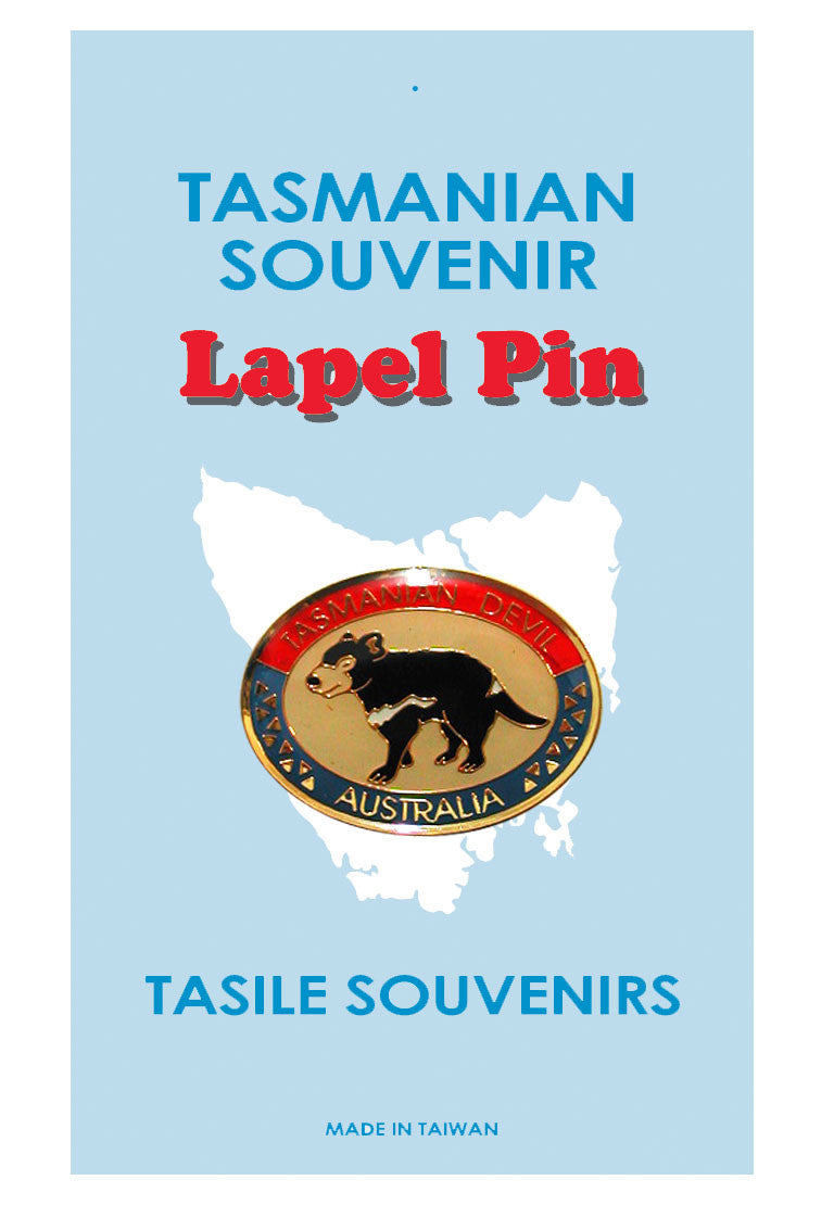 LAPEL BADGE DEVIL IN OVAL