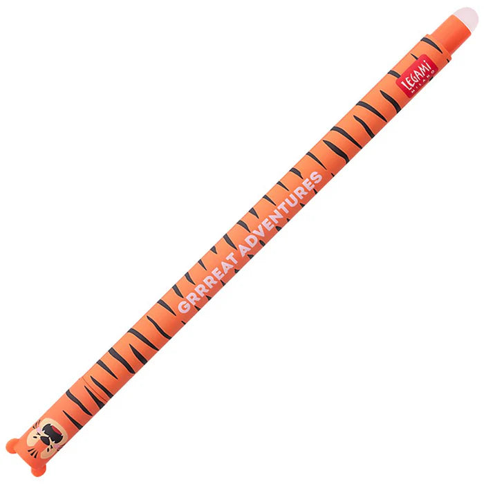 LEGAMI Tiger - Erasable Gel Pen - Ball at the End for Removing Ink - Without Wearing the Sheet - Orange Ink - Temperature Sensitive Ink - 0.7mm Tip