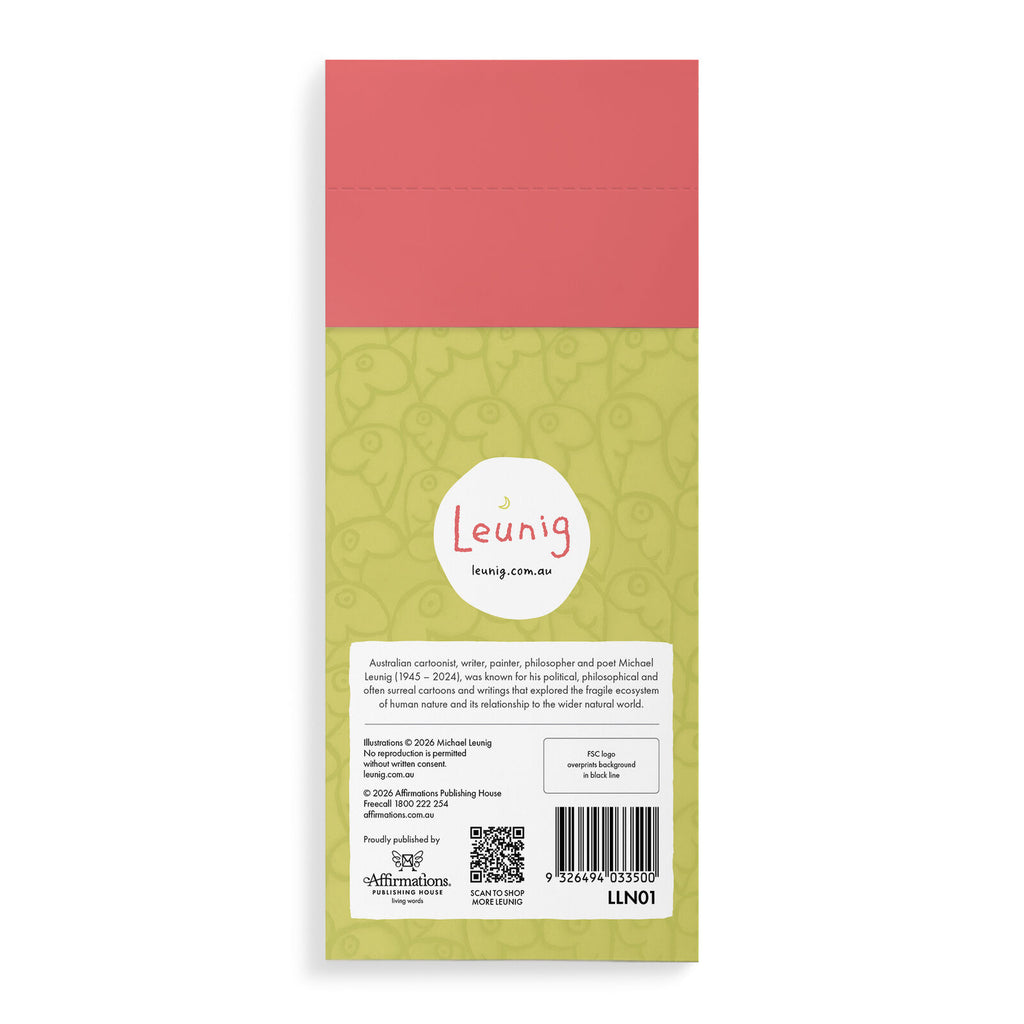 LEUNIG MAGNETIC LIST NOTEPAD ONCE IN A LIFETIME