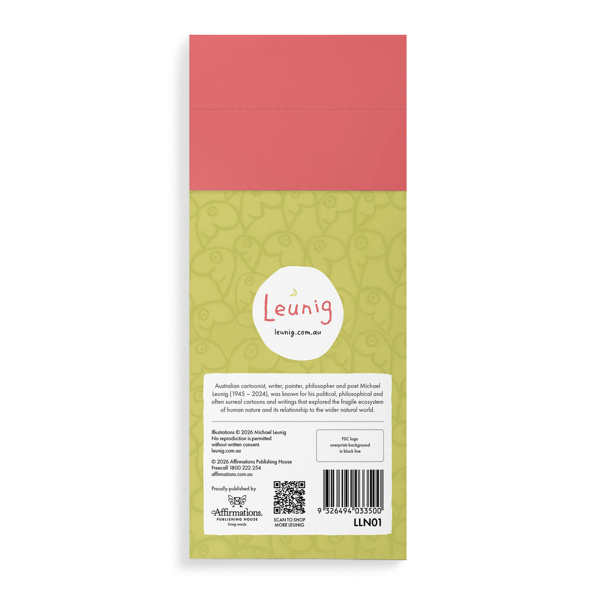 LEUNIG MAGNETIC LIST NOTEPAD ONCE IN A LIFETIME