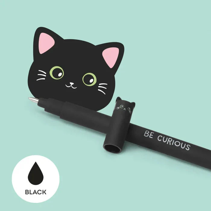 LEGAMI - Cat - Erasable Gel Pen with Ball on the End to Erase Ink