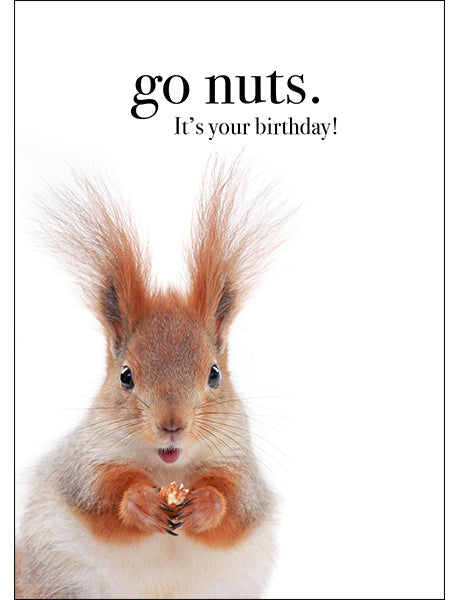 M012 - Go Nuts - Animal Greeting Card