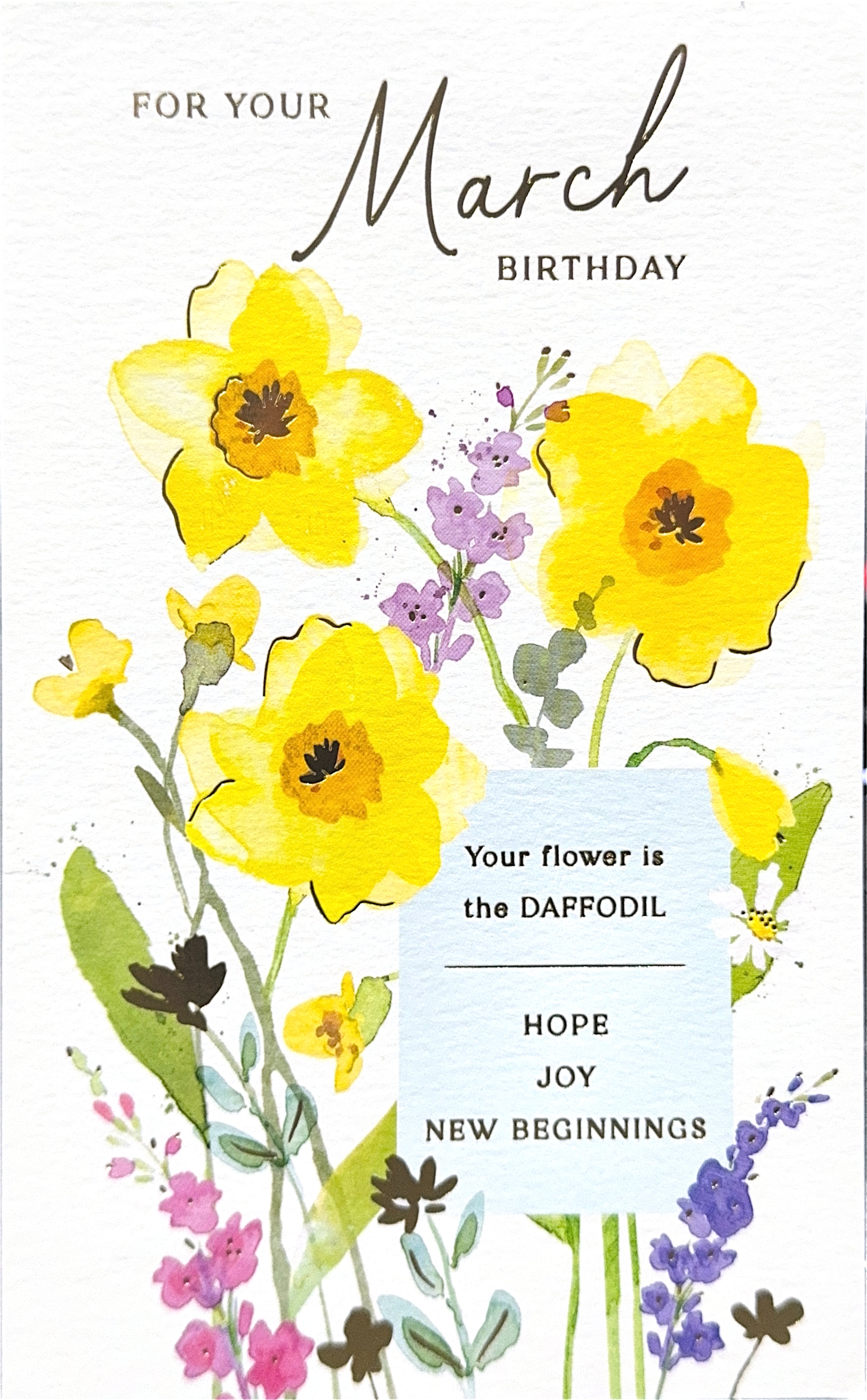 MARCH MONTHLY BIRTHDAY CARD