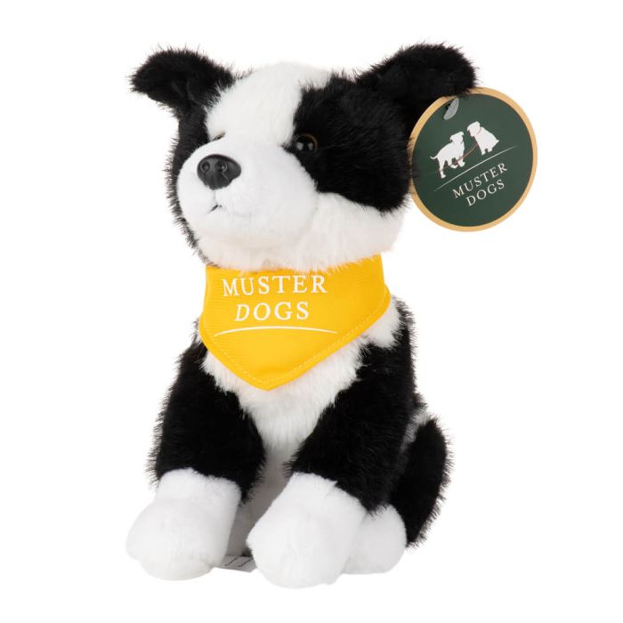MUSTER DOGS WHITE BORDER COLLIE PLUSH 20CM