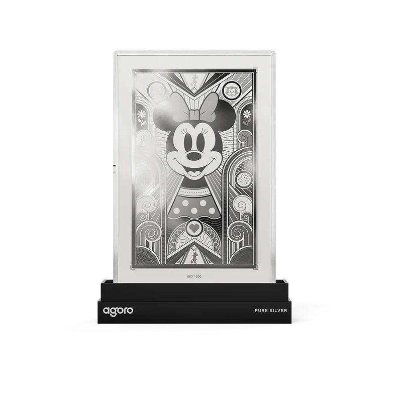Minnie Mouse Art Deco 5g Silver Collectible Foil