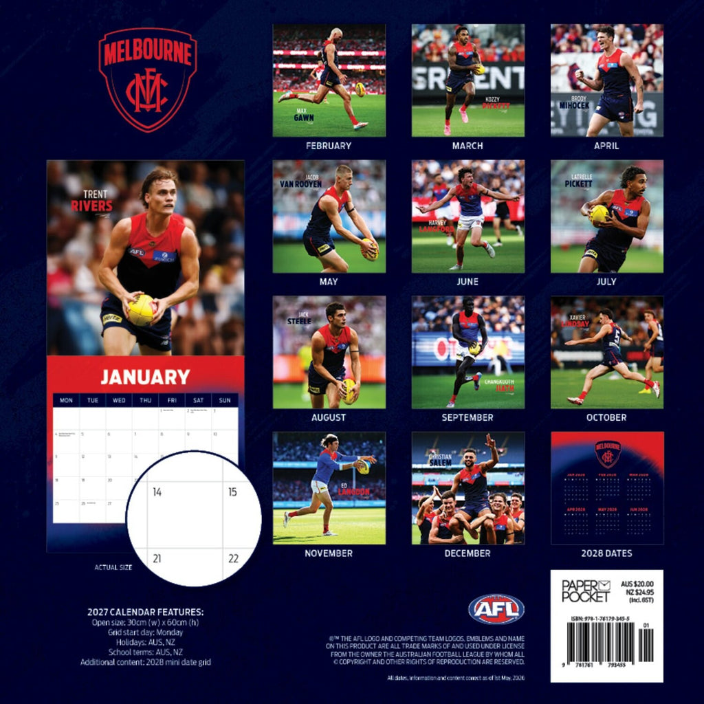 AFL MELBOURNE DEMONS CALENDAR: 2027