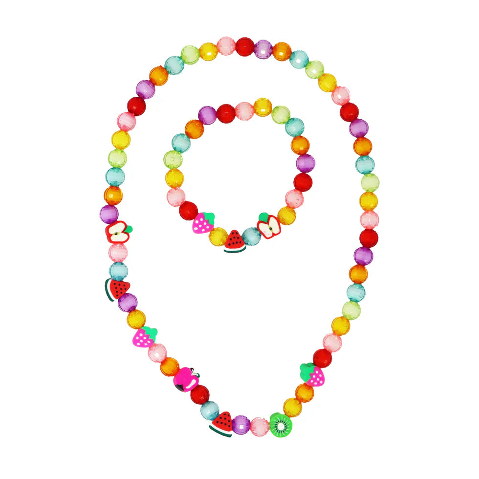 PINK POPPY - FRUIT NECKLACE & BRACELET SET