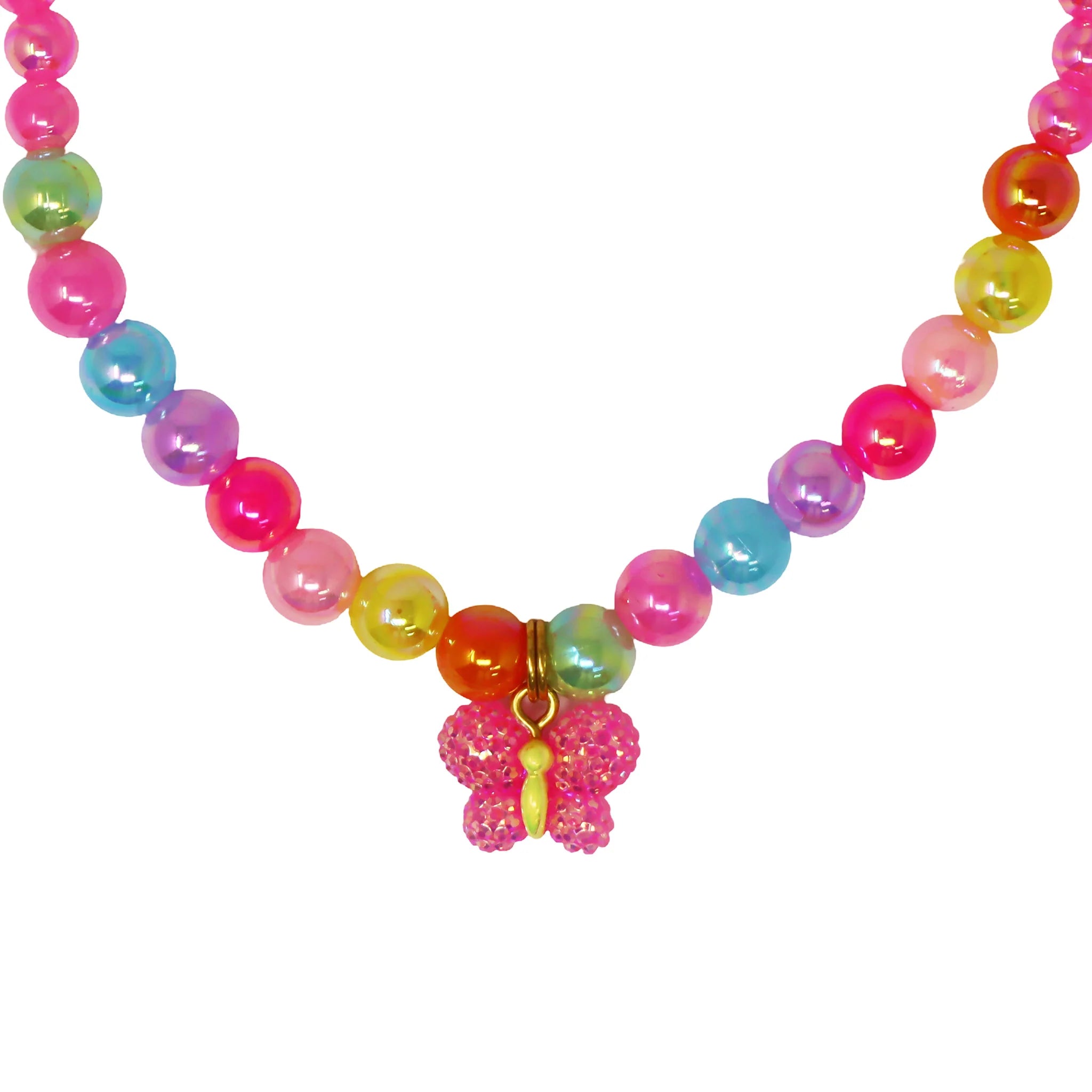 PINK POPPY - SPARKLE BUTTERFLY NECKLACE & BRACELET SET