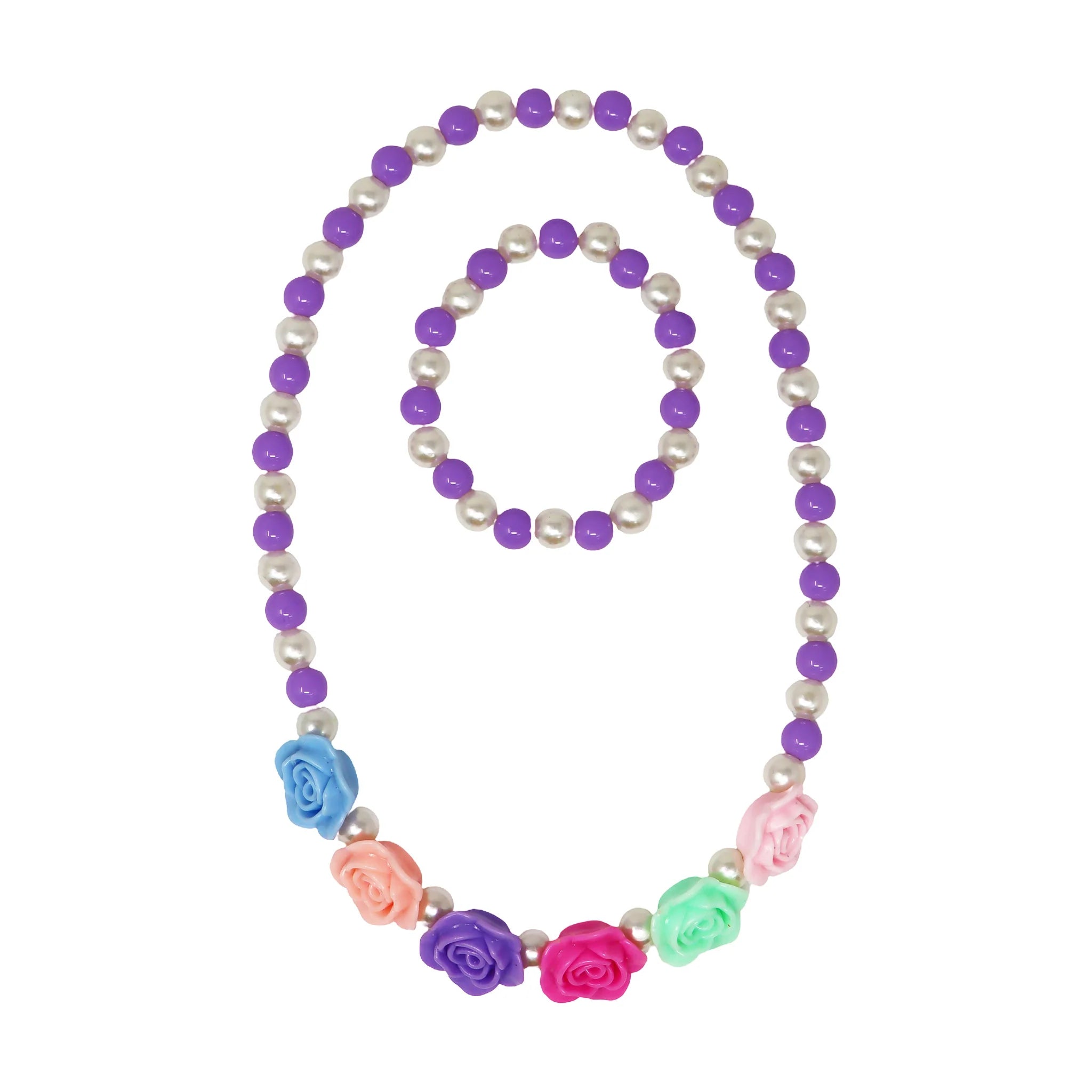 PINK POPPY - ROSY CANDY NECKLACE & BRACELET SET