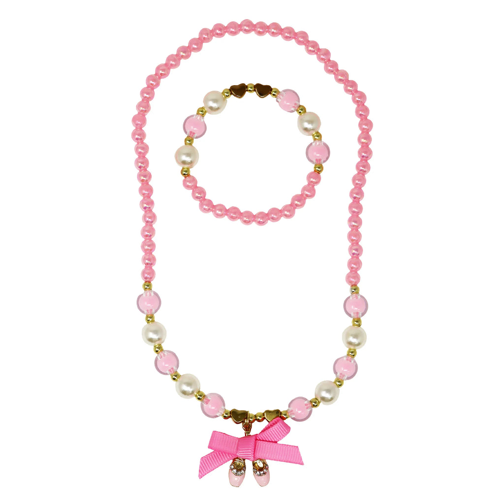 PINK POPPY - BALLERINA BOW NECKLACE & BRACELET SET