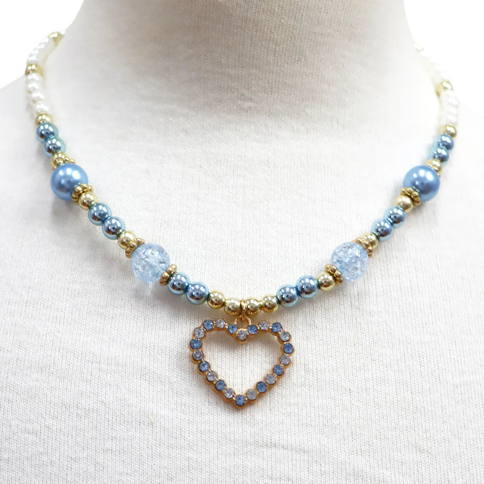 PINK POPPY - DANCE PEARL HEART NECKLACE & BRACELET SET