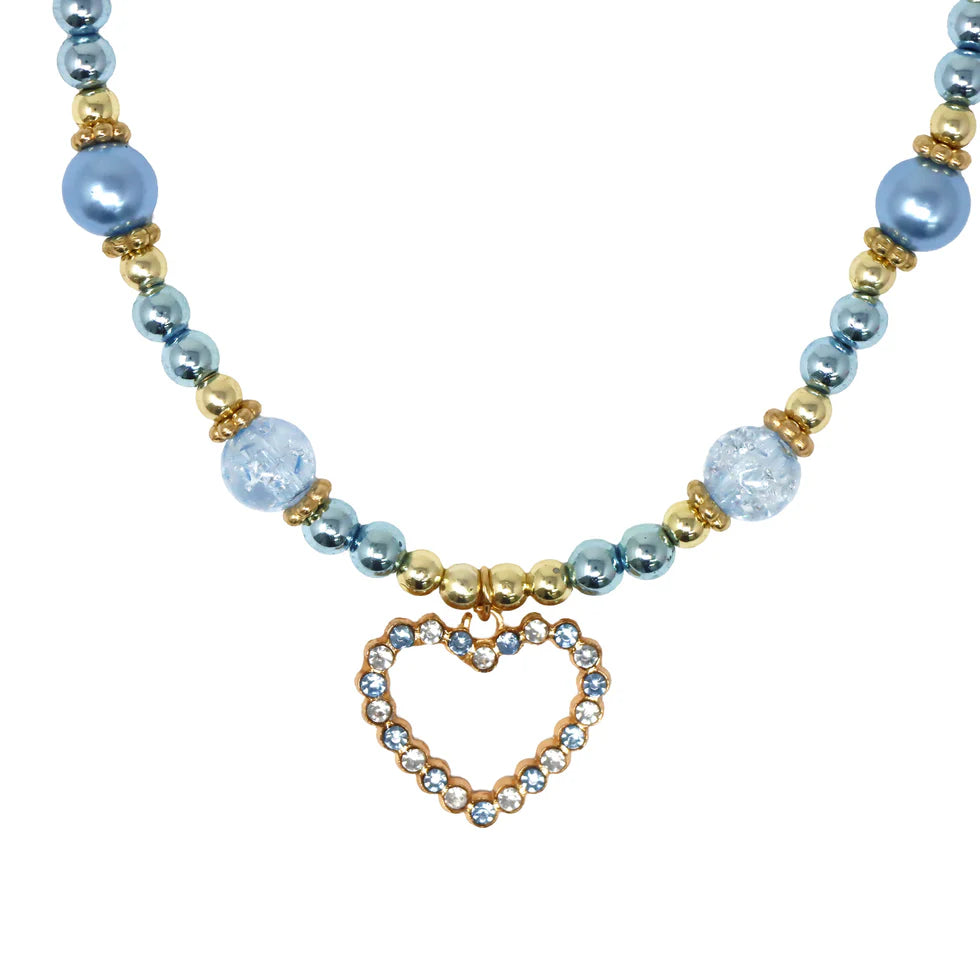 PINK POPPY - DANCE PEARL HEART NECKLACE & BRACELET SET