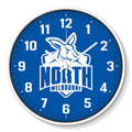 NORTH MELBOURNE KANGAROOS WALL CLOCK 30CM