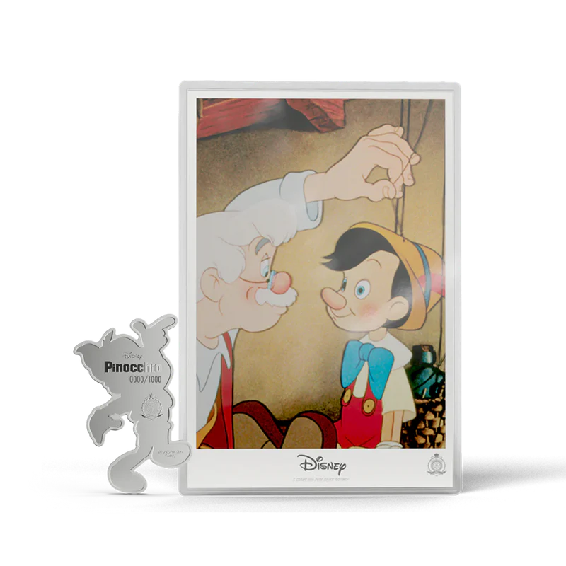 Disney Pinocchio 3/4oz Silver Coin + 5g Silver Foil Set