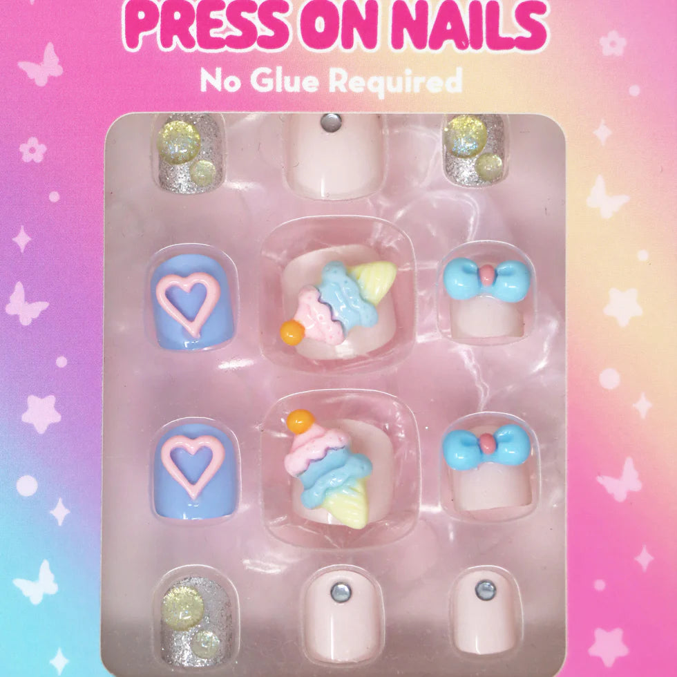 PINK POPPY - 3D FIDGET SPINNER PRESS ON NAILS ICE-CREAM