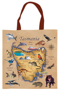 TASMANIA SHOP BAG CALICO DIGITAL PRINT MAP OF TASMANIA