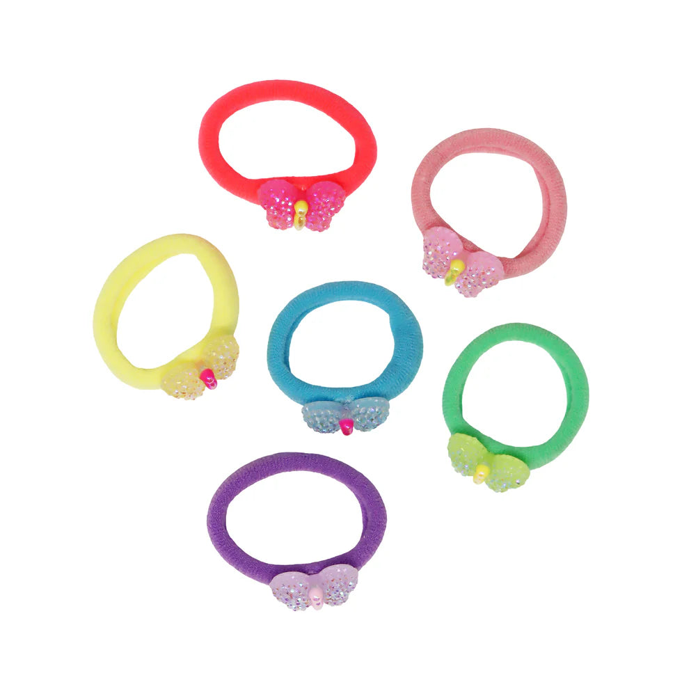 PINK POPPY - SPARKLE BUTTERFLY HAIR ELASTICS
