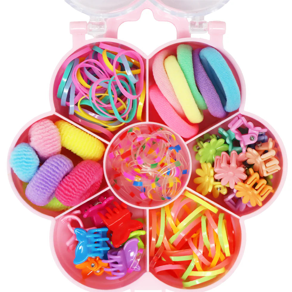 PINK POPPY - FLOWER RAINBOW HAIR ACCESSORY SET
