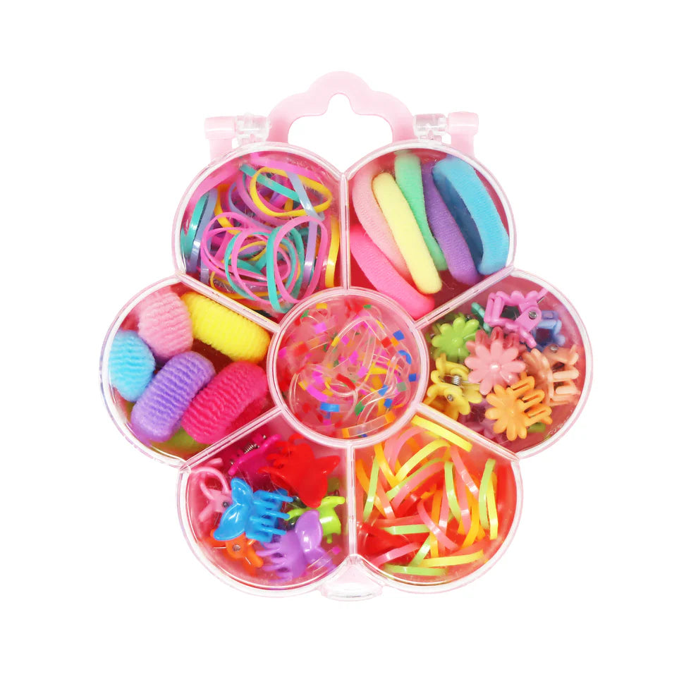PINK POPPY - FLOWER RAINBOW HAIR ACCESSORY SET