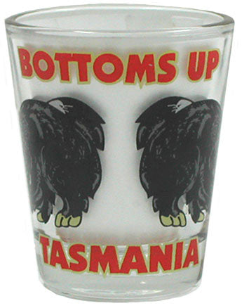 BOTTOMS UP TASMANIA DEVILS SHOT GLASS