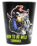 SHOT GLASS PRINTED BORN TO BE WILD - TASMANIAN DEVIL