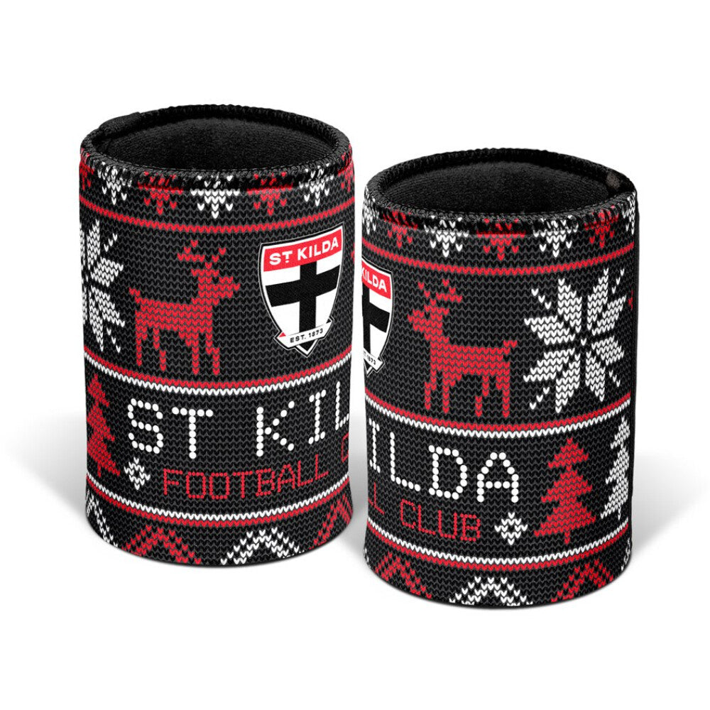 St Kilda Saints Christmas Stubby Holder