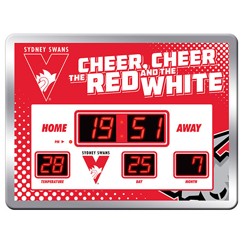 SYDNEY SWANS LED SCOREBOARD CLOCK