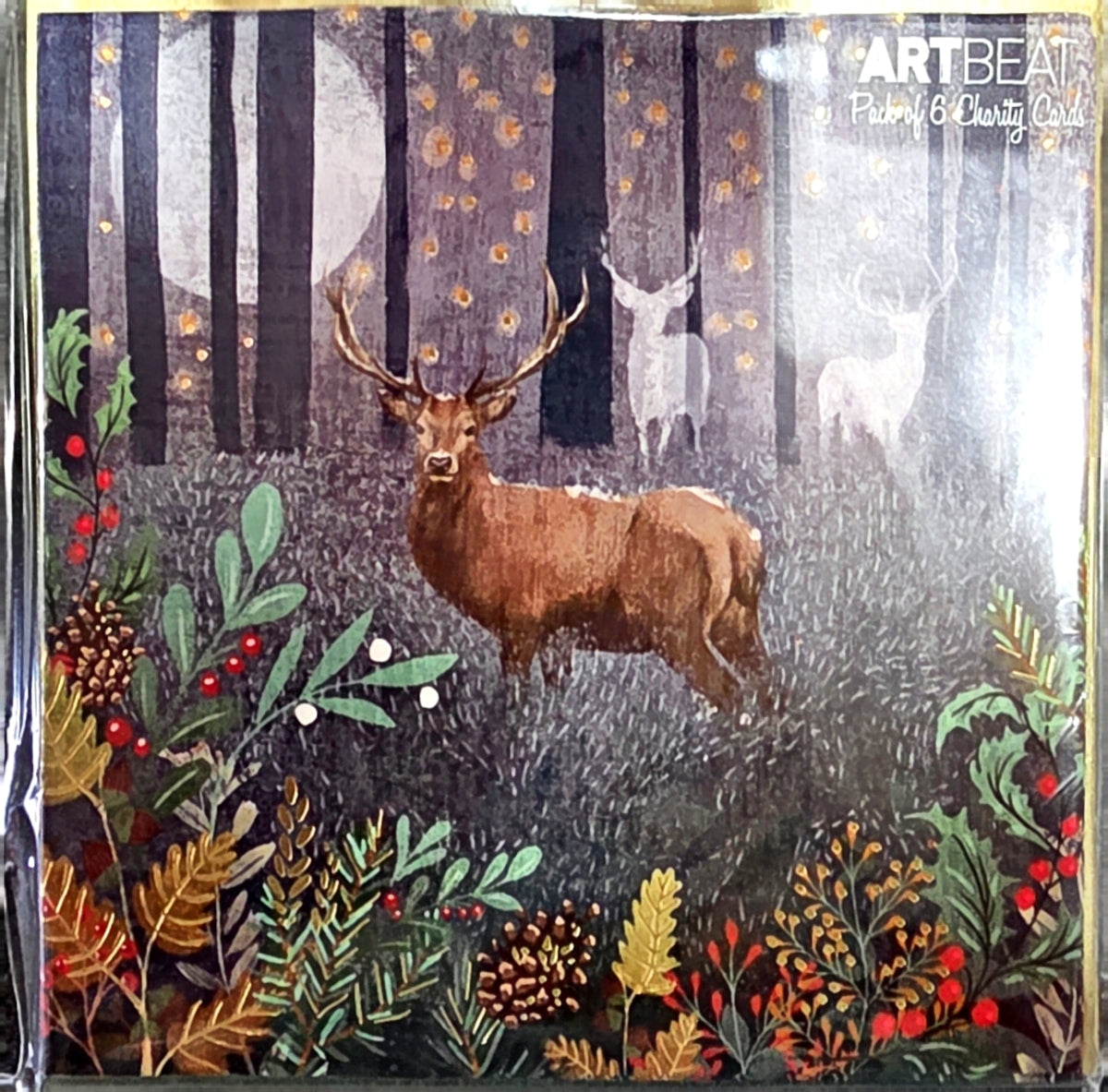 Card Pack of 6-Forest Sparkle
