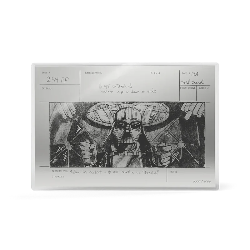 Star Wars Storyboard Art Darth Vader Trench Run 1oz Silver Collectible Foil