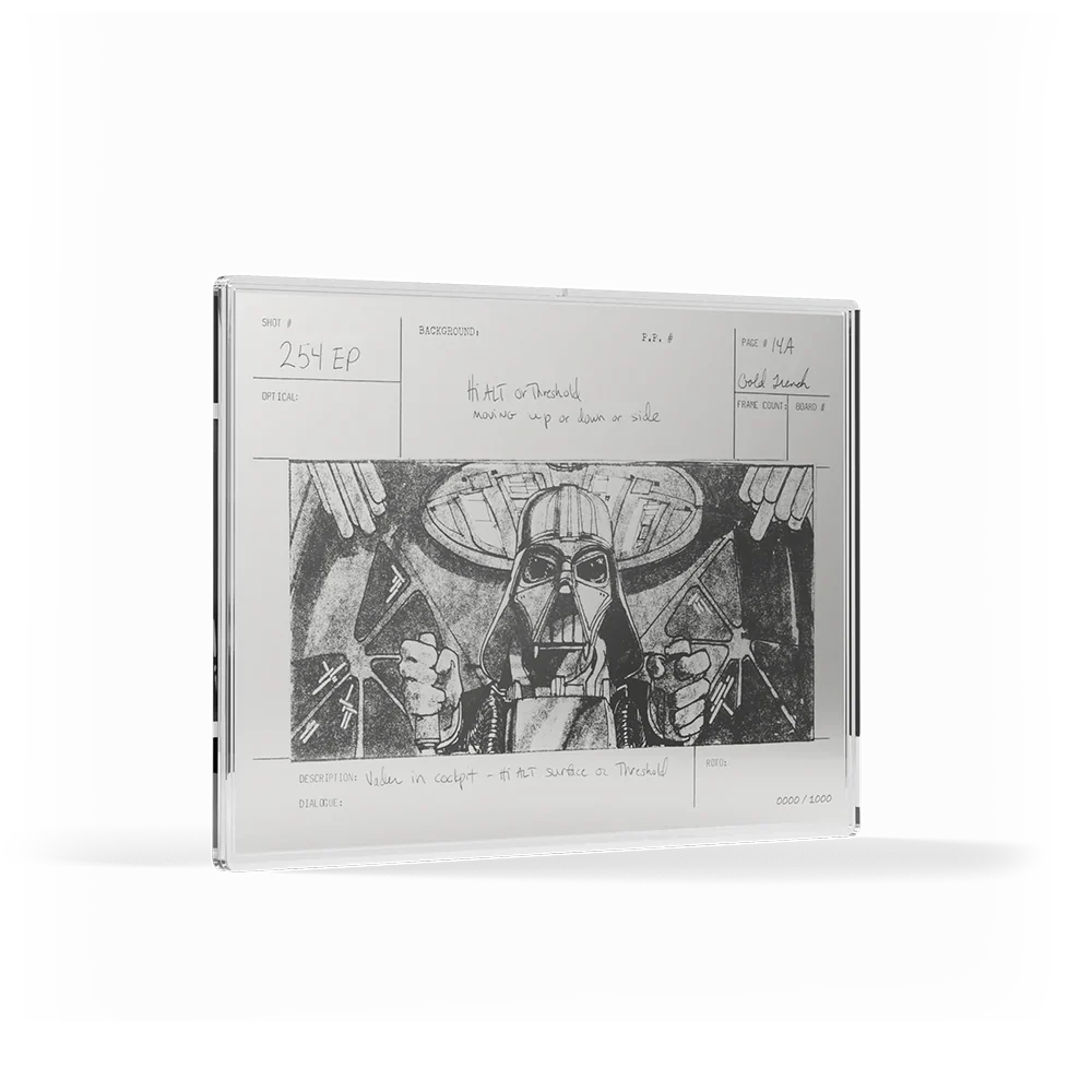 Star Wars Storyboard Art Darth Vader Trench Run 1oz Silver Collectible Foil