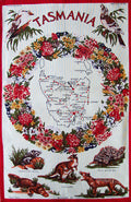 TEA TOWEL TASMANIA FLORA & FAUNA