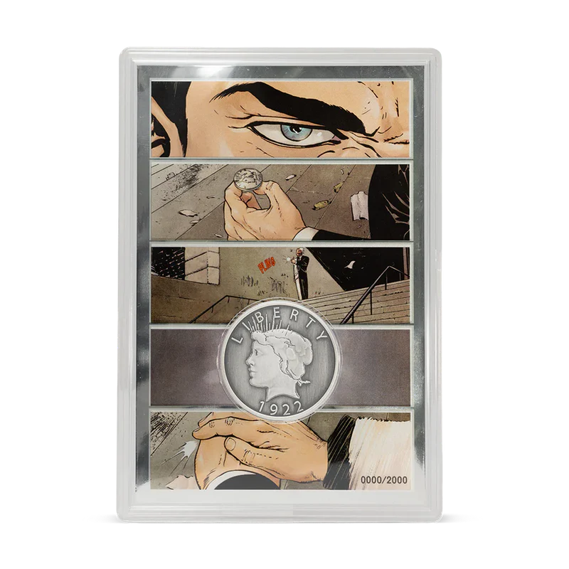 Two-Face's Coin 1/2oz Silver Coin + 5g Silver Foil Set