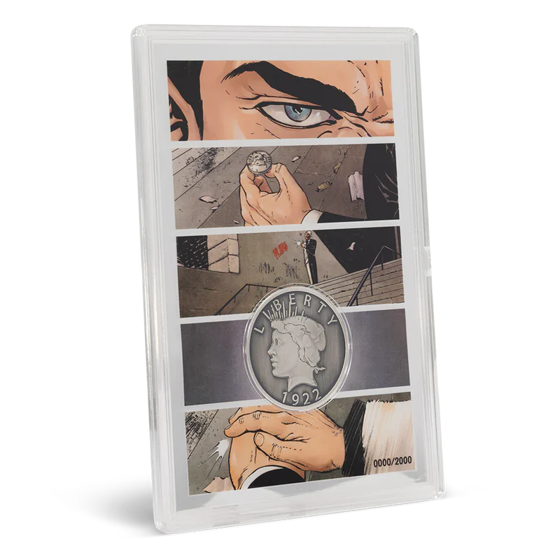 Two-Face's Coin 1/2oz Silver Coin + 5g Silver Foil Set