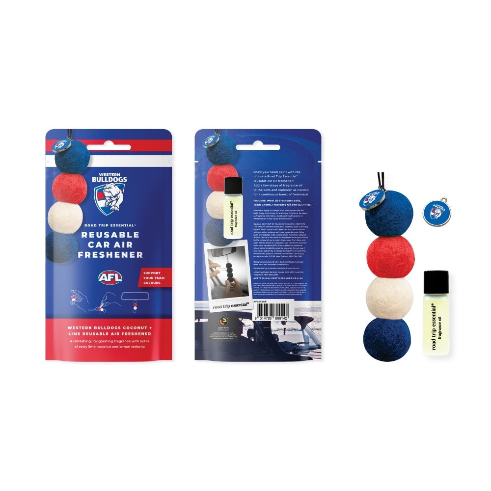 REUSABLE CAR AIR FRESHENER - WESTERN BULLDOGS