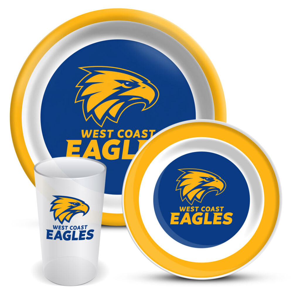 WEST COAST EAGLES 3-PIECE DINNER SET