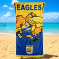 WEST COAST EAGLES JUMBO BEACH TOWEL W 90CM X H170CM