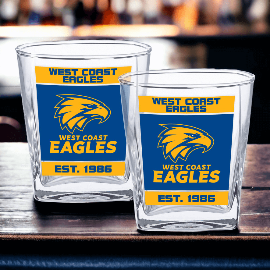 WEST COAST EAGLES SET OF 2 SPIRITS GLASSES