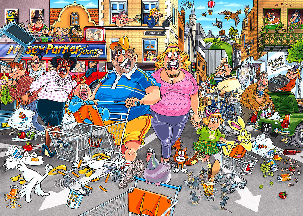 1000 PIECE PUZZLE WASGIJ - MIDDLE AISLE MADNESS