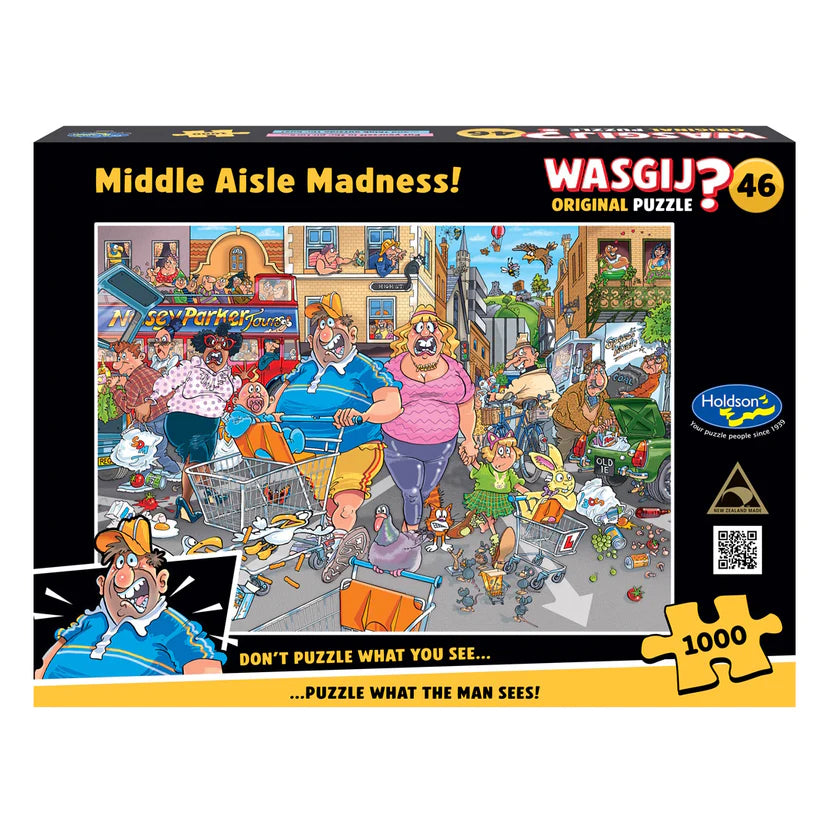 1000 PIECE PUZZLE WASGIJ - MIDDLE AISLE MADNESS
