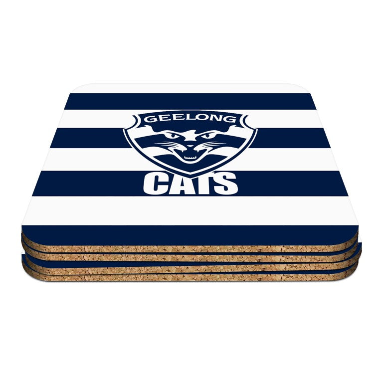 AFL SET OF 4 COASTERS - GEELONG CATS