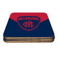 AFL SET OF 4 COASTERS - MELBOURNE DEMONS