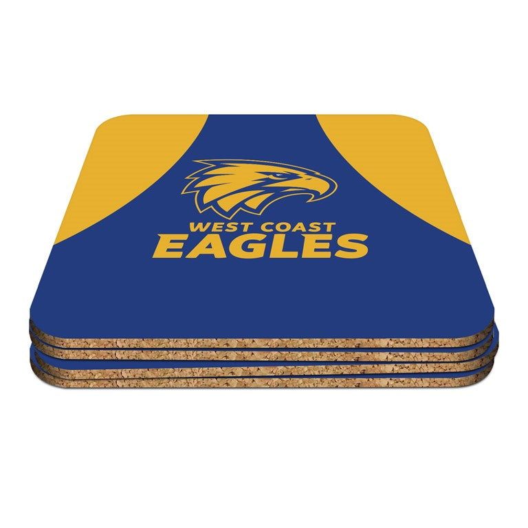 AFL SET OF 4 COASTERS - WEST COAST EAGLES