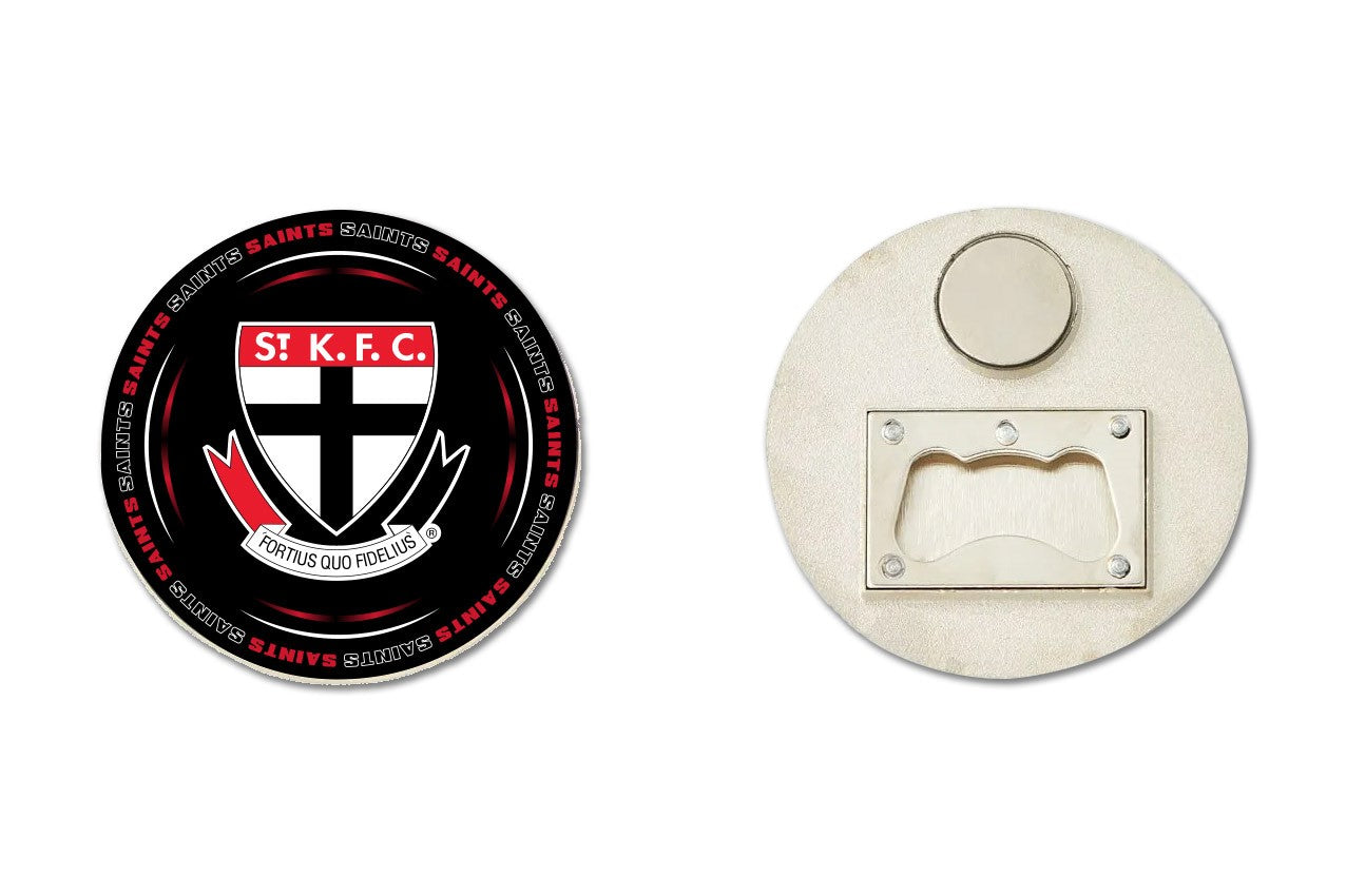 AFL BOTTLE OPENER FRIDGE MAGNET - ST KILDA SAINTS