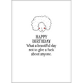 X107 - Happy birthday. What a beautiful day... - sassy greeting card